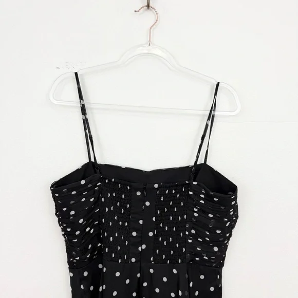 Ever New Brandy Polka Dot Maxi Dress Black White Sheer Overlay Romantic Size 12 - Picture 6 of 8